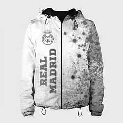 Куртка с капюшоном женская Real Madrid - white gradient по-вертикали, цвет: 3D-черный