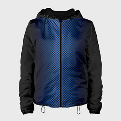 Женская куртка Чёрно-синий градиент по центру текстура