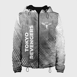 Куртка с капюшоном женская Tokyo Revengers - grey gradient вертикально, цвет: 3D-черный