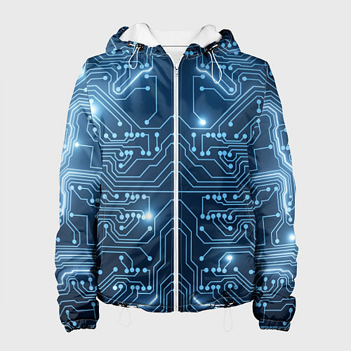 Женская куртка Системная плата / 3D-Белый – фото 1