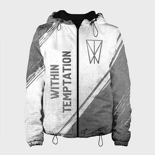 Женская куртка Within Temptation - white gradient вертикально / 3D-Черный – фото 1