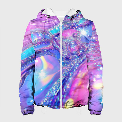 Женская куртка Розовые блестки / 3D-Белый – фото 1