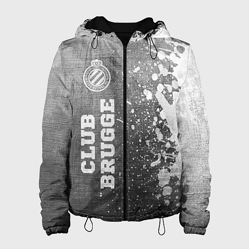 Женская куртка Club Brugge - grey gradient по-вертикали / 3D-Черный – фото 1