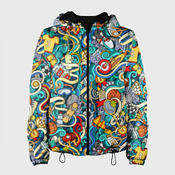 Женская куртка Спортивный инвентарь коллаж