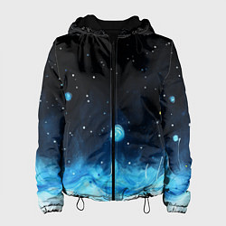 Женская куртка Синяя светящееся краска