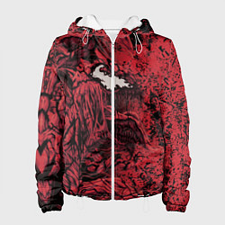 Женская куртка Красный веном текстура Карнажа