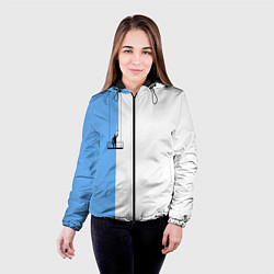 Куртка с капюшоном женская Моляр красит стену, цвет: 3D-черный — фото 2