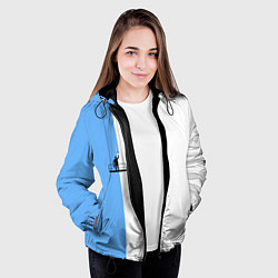 Куртка с капюшоном женская Моляр красит стену, цвет: 3D-черный — фото 2