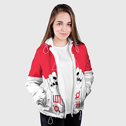 Куртка с капюшоном женская 30 Seconds to Mars poster, цвет: 3D-белый — фото 2