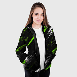 Куртка с капюшоном женская Sports suit, цвет: 3D-черный — фото 2