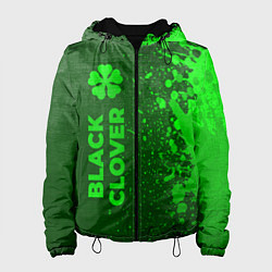 Куртка с капюшоном женская Black Clover - green gradient по-вертикали, цвет: 3D-черный
