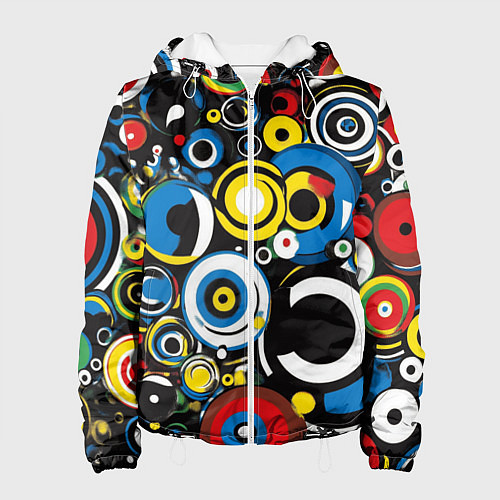 Женская куртка Абстракция геометрическая / 3D-Белый – фото 1