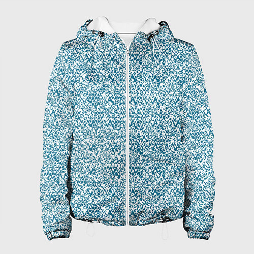 Женская куртка Бело-синий текстурный / 3D-Белый – фото 1