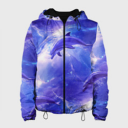 Женская куртка Дельфины в волшебном море паттерн