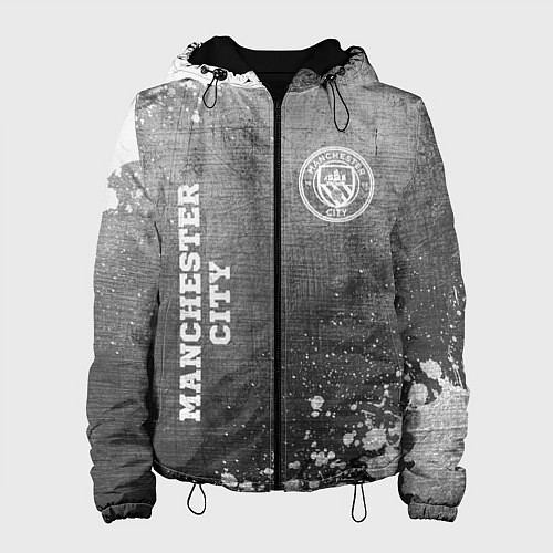 Женская куртка Manchester City - grey gradient вертикально / 3D-Черный – фото 1