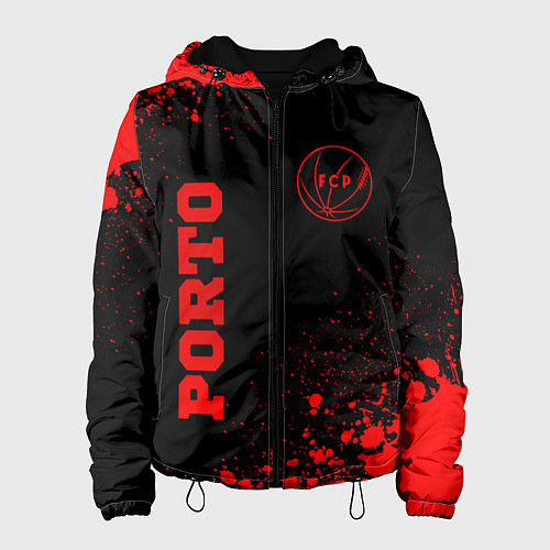 Женская куртка Porto - red gradient вертикально / 3D-Черный – фото 1