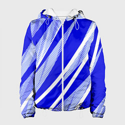 Женская куртка Абстрактный синий полосатый