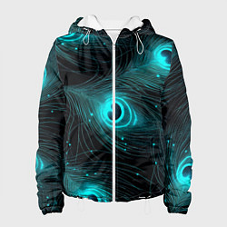 Женская куртка Светящиеся перья павлина паттерн