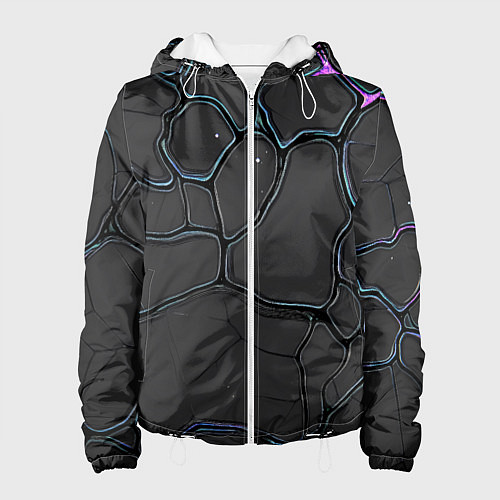 Женская куртка Плита хай-тек текстура / 3D-Белый – фото 1