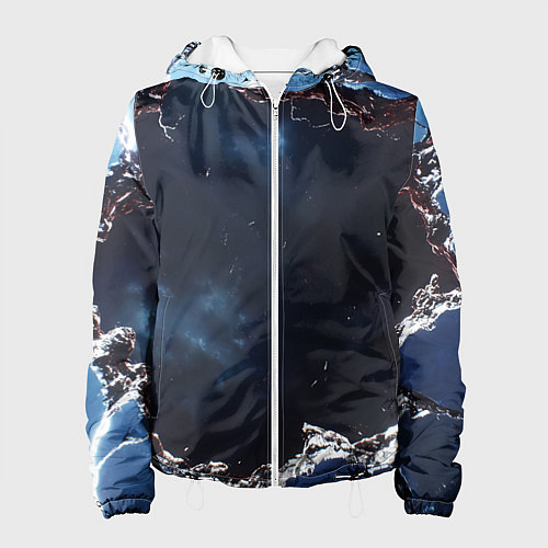 Женская куртка Объемная дыра в стене текстура / 3D-Белый – фото 1