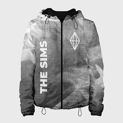 Женская куртка The Sims - grey gradient вертикально / 3D-Черный – фото 1