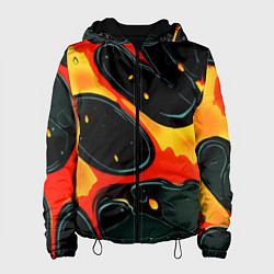 Женская куртка Оранжевые разломы текстура