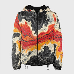 Женская куртка Красно-черная потертая текстура