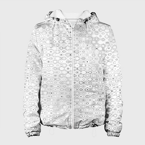 Женская куртка Белый с абстрактным узором / 3D-Белый – фото 1