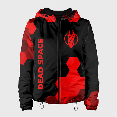 Женская куртка Dead Space - red gradient вертикально / 3D-Черный – фото 1