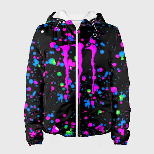 Женская куртка Monster energy неоновые краски / 3D-Белый – фото 1