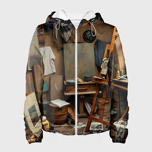 Женская куртка Мастерская художника / 3D-Белый – фото 1