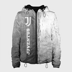 Куртка с капюшоном женская Juventus - grey gradient по-вертикали, цвет: 3D-черный