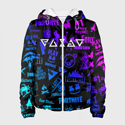 Куртка с капюшоном женская Ведьмак логотипы игр, цвет: 3D-белый