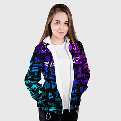 Куртка с капюшоном женская Ведьмак логотипы игр, цвет: 3D-белый — фото 2