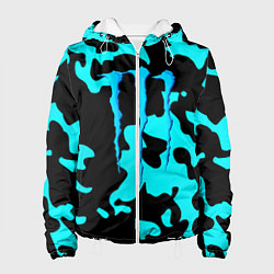 Женская куртка Monster energy камуфляж голубой