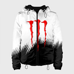 Женская куртка Monster energy чёрно белые краски