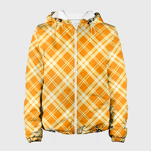 Женская куртка Жёлтый крупная клетка / 3D-Белый – фото 1