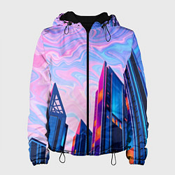 Женская куртка Абстракция с небоскребами