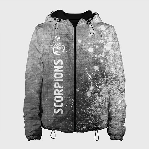 Женская куртка Scorpions - grey gradient по-вертикали / 3D-Черный – фото 1
