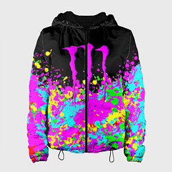 Женская куртка Monster energy краски неоновые