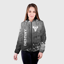 Куртка с капюшоном женская Destiny - grey gradient вертикально, цвет: 3D-черный — фото 2