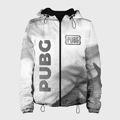Женская куртка PUBG - white gradient вертикально / 3D-Черный – фото 1