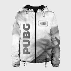Куртка с капюшоном женская PUBG - white gradient вертикально, цвет: 3D-черный