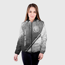 Куртка с капюшоном женская Three Days Grace - grey gradient вертикально, цвет: 3D-черный — фото 2