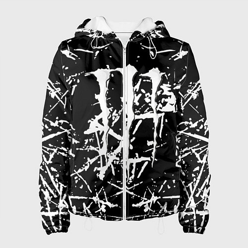 Женская куртка Monster energy белые штрихи краско / 3D-Белый – фото 1