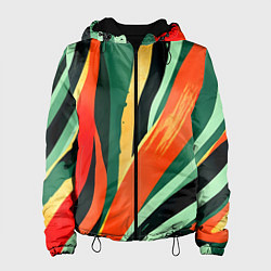 Женская куртка Тропическая жаркая абстракция