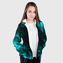 Куртка с капюшоном женская Neon smoke, цвет: 3D-белый — фото 2