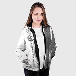 Куртка с капюшоном женская Angels of Death - white gradient по-вертикали, цвет: 3D-черный — фото 2