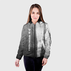 Куртка с капюшоном женская Tottenham - grey gradient по-вертикали, цвет: 3D-черный — фото 2