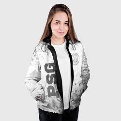 Куртка с капюшоном женская PSG - white gradient вертикально, цвет: 3D-черный — фото 2